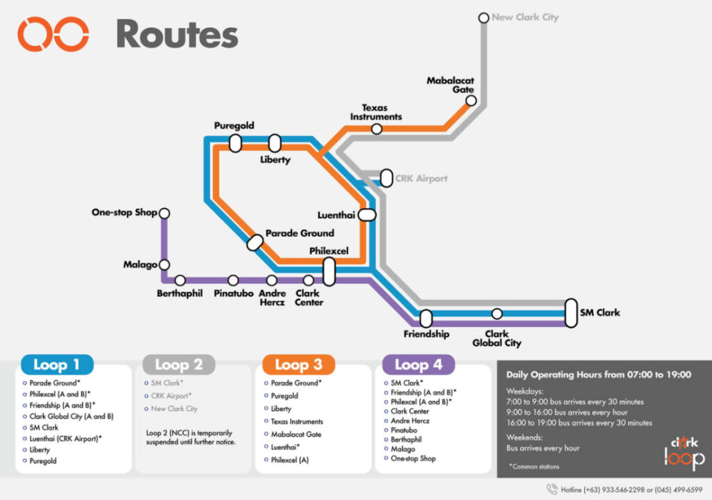 Clark Loop 2 Bus Routes