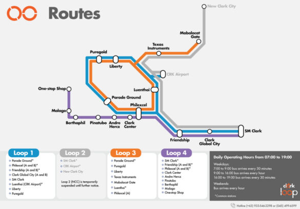 Clark Loop 4 Bus Routes