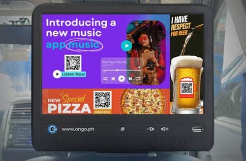 Grab Taxi Ads - TNVS in Car